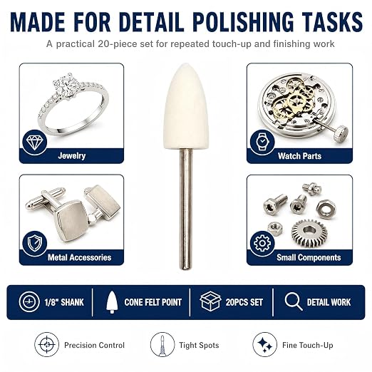 Buffing Wheel Polishing Bits for Dremel Tool Accessories Aluminum Resin Metal Watch Polishing Kit Buffing Pads for Drill Rotary Tool Accessories Sanding Bits Wheel Polish 1/8 Inch Shank