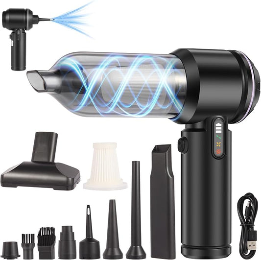 Portable Handheld car Vacuum Cleaner, 16000PA Vacuum Suction, Equipped with Two high-Efficiency Filters, Used for Cleaning car interiors, Sofas, pet Hair, and Small-Scale Garbage Stains