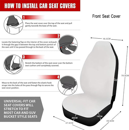 Skull 13 Pcs Car Seat Covers Full Set, Mexico Sunflower Skeleton Front Rear Auto Seat Cover Armrest Pad, Flower Field Steering Wheel Cover Headrests Coaster Keychain