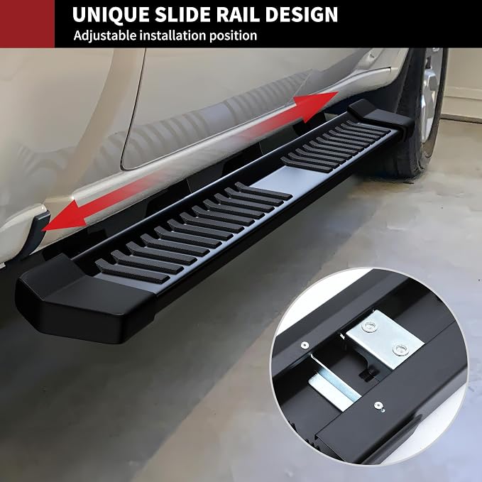 YITAMOTOR 6 Inches Running Boards Compatible with 2019-2026 Chevy Silverado/GMC Sierra 1500 Crew Cab, 2020-2026 2500HD 3500HD Crew Cab Side Steps Textured Black Nerf Bars(Excl. 2019 1500 LD)