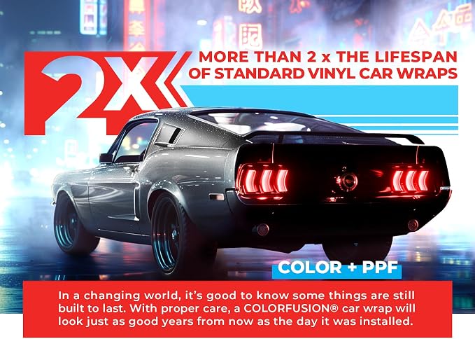 ColorFusion PPF by VViViD, Gloss GT Silver Dry Apply PPF Vinyl Car Wrap Roll 60ft x 5ft