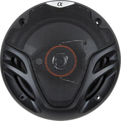 Alphasonik AS265P Loudspeakers 2 Pairs of 6.5" 350W Max 3-Way Speakers 4 Ohms Premium Quality Audio Door Speakers for Car or Truck Stereo Sound System