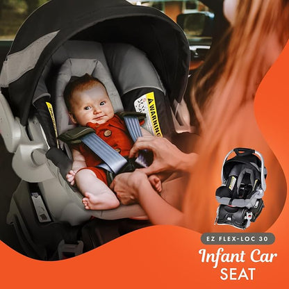 Baby Trend Expedition® Jogger Travel System with EZ Flex-Loc® Infant Car Seat, Millenium White
