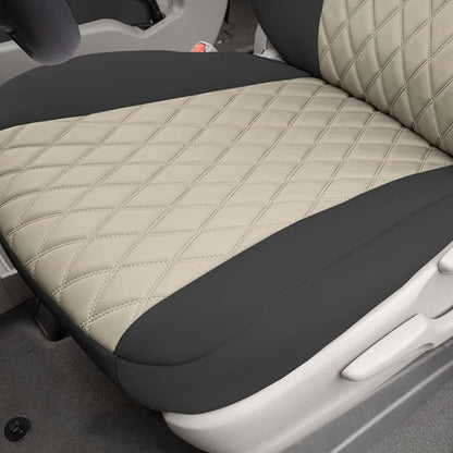 FH Group Custom Fit Car Seat Covers Specifically Made for 2011-2020 Toyota Sienna 7-8 Seater with Ultraflex Neoprene Water Resistant Automotive Seat Covers - Front Set Beige