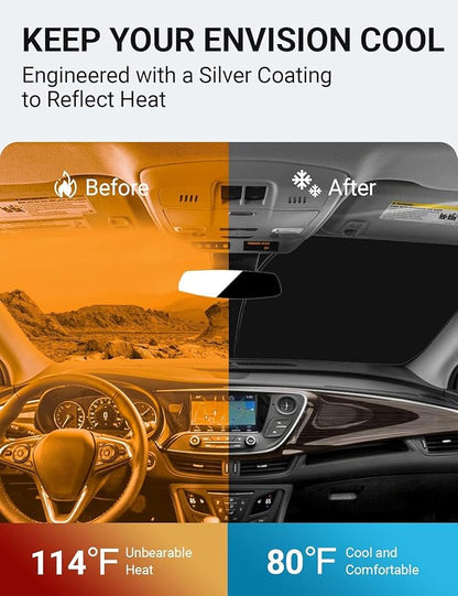 Proadsy 2026 Upgrade Front Windshield Sun Shade Foldable Sunshade Protector Custom Fit 2016-2020 Buick Envision 1SV, Preferred, Essence, Premium, Premium II SUV Accessories