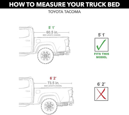 RealTruck BAK BAKFlip F1 Hard Folding Truck Bed Tonneau Cover | 772426 | Fits 2016-2023 Toyota Tacoma w/OE Track System 5' 1" Bed (60.5")