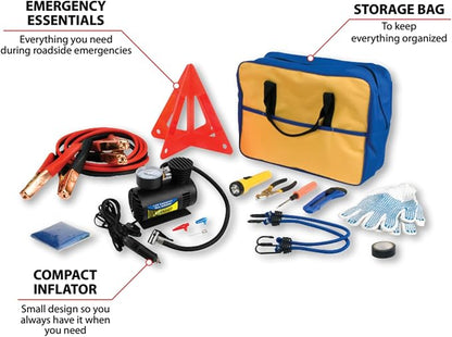 Performance Tool 60220 Premium Roadside Emergency Kit With Jumper Cables