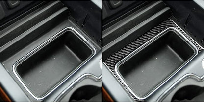 Real Premium Carbon Fiber Fit for Chevy Silverado/GMC Sierra 1500 2014-2018 for 2500/3500HD 2015-2019 Car Power Outlet Frame Trim Decals Sticker Auto Interior Accessories Cover Black