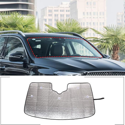 Windshield Sun Shade Compatible with Mercedes-Benz GLE 2020-2025 Foldable Front Windshield Sunshade Protector, Block UV Rays Keep Your Car Cooler
