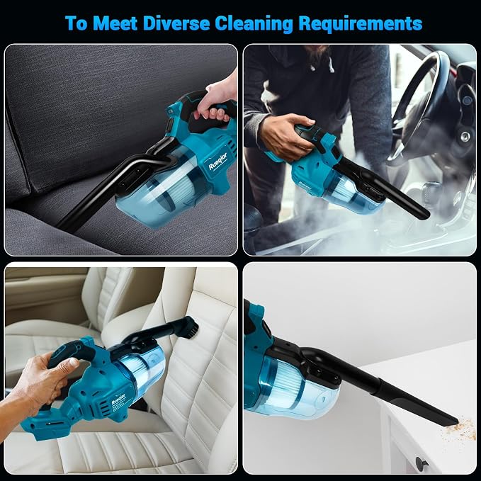 Cordless Vacuum Compatible with Makita 18V Battery, Handheld Vacuum Cleaner for Home Car Hardwood Floor Carpet, Portable Shop Vacuum with Washable HEPA Filter(Tool Only)