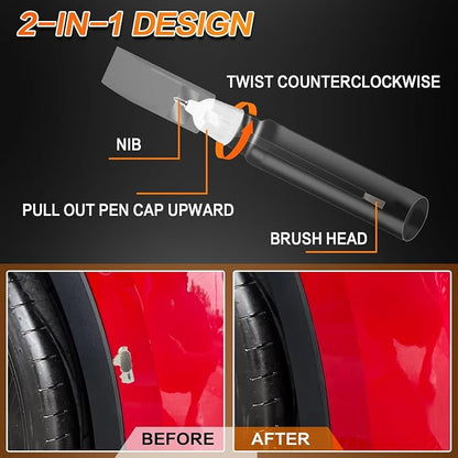 (Ultra Red PR01) Car Touch up Paint Compatible with Tesla Model Y/3/X/S, Premium Car Scratch Remover for Deep Scratches, Car Paint Pen Scratch Repair Two-In-One Touch Up Paint