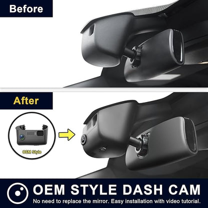 Mangoal 4K Dash Cam Custom Fit for Dodge Durango 2016 2017 2018 2019 2020 2021 2022 2023 2024 2025 2026(Model A), GT R/T SRT SXT, Integrated OEM Look, UHD 2160P, WiFi & App,Easy to Install,128GB Card