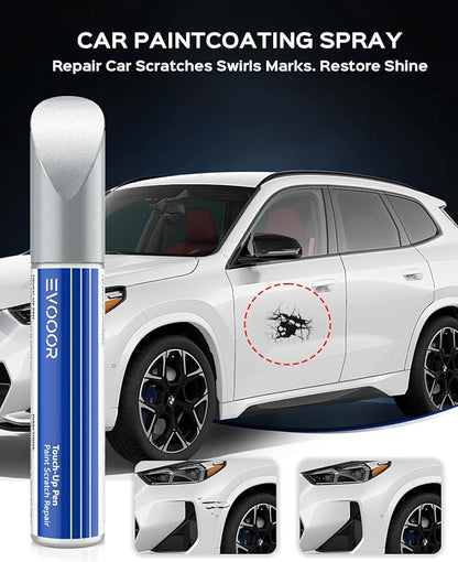 Touch Up Paint for BMW, Mineral White (A96) Exact Match Touch Up Paint Car Scratch Repair (Mineral White Metallic Tricoat for 2/3/5 Series/X1/2020 X2/18 X3/X4)