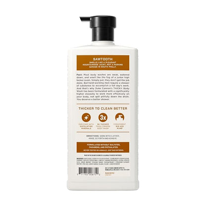 Duke Cannon Sawtooth Body Wash for Men 30 oz – High Performance Shower Gel, Long Lasting Fresh Scent, Extra Large Bottle