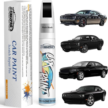 Pitch Black(PX8) Touch Up Paint for Dodge, Exact Color Match Car Paint Scratch Repair Remover Pen Kit Fix Vehicle Chips and Automotive Nicks Scuff