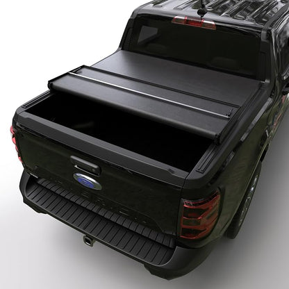 Soft Tri-Fold Truck Bed Tonneau Cover Compatible with 2022-2026 Ford Maverick | 4'6" Bed (54.4") | CFST-037