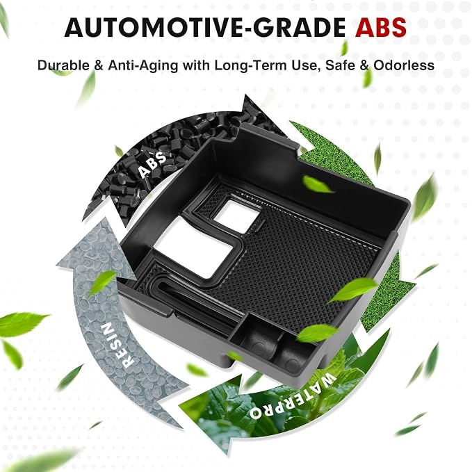 Autorder Center Console Organizer for 2019-2026 Toyota Corolla/ 2022-2026 Corolla Cross Accessories Car Armrest Storage Box Middle Console Tray Container with Non-Slip Silicone Mats