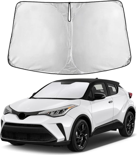 EcoNour Windshield Sunshade Compatible for Toyota CHR 2018-2021 2022 2023, Sun Visor for Front Windshield & Window Sun Shade Cover, UV Heat Blocker & Protector, Car Accessories