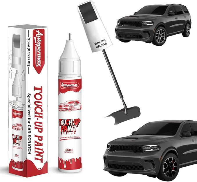 Vapor Gray(PAS/WAS) Car Touch Up Paint for Dodge, Color Accurate Two-In-One Car Paint Scratch Repair Pen, Professional Scratch Remover for Vehicles Chips and Nicks Scuff