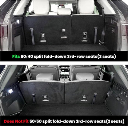 LASFIT Cargo Mat with Backrest Mat for Mazda CX90 / CX90 PHEV 2024 2025 2026 (Only Fit 3rd Row 60/40 Split-bench Seats 3-Seats) TPE Custom Fit All Weather Trunk Liner Waterproof Cargo Tray Accessories