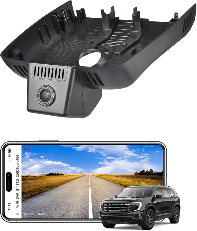 mangoal 4K Dash Cam fit for GMC Acadia 2024-2026(Model C), SE SEL Set AT4 Denali, GPS, Free App & WiFi, 64GB Card