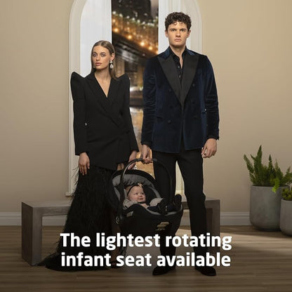 Maxi-Cosi Peri 180 Rotating Infant Car Seat, Baby Car Seat Rotating Carseat, Onyx Heritage