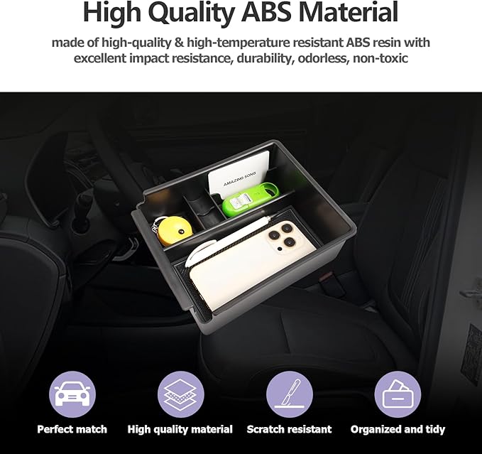 Center Console Organizer Compatible with 2025 2026 Hyundai Tucson SEL/SE Armrest Storage Box Armrest Console Organizer 2025 Tucson Accessories (ONLY FOR TUCSON SEL/SE/XRT,NOT FOR PHEV&Limited&N-Line)