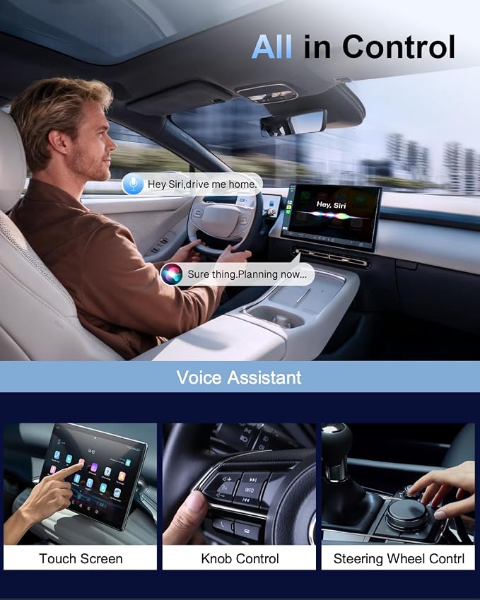 VJB Wireless CarPlay & Android Auto Adapter Dongle for iPhone & Android, Wired to Wireless Converter, Plug and Play USB Car Accessory, Fast Auto-Connect for 2016+ Vehicles (iOS 10+, Android 10+)