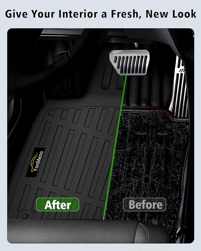 Floor Mats Custom for Subaru Outback 2026 All Weather TPE Rubber Protection 1st and 2nd Row Anti-Slip Floor Liners for Outback 2026 Accessories, Black