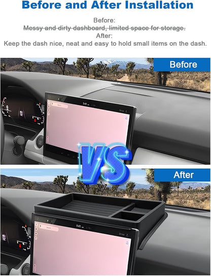 CDEFG Dashboard Storage Tray for 2026 Mazda CX5 12.9" Screen, for 2026+ Mazda CX-5 (S/Select/Preferred/Premium) Accessories Behind-Screen Dash Organizer Storage Box (Not for Premium Plus)