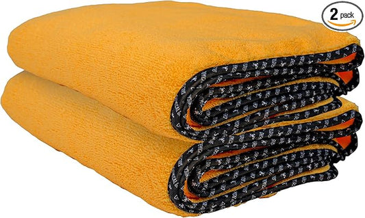 Chemical Guys Miracle Dryer Microfiber Drying Towel 2 Pack (36" x 25") - Super Absorbent and Scratch-Free Drying for Cars, Trucks, and SUVs (MIC72102)