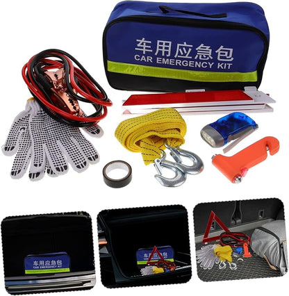 Car Roadside Emergency Tool Kit 8-Piece Automotive Safety Set for Vehicle Assistance Multi-Function Emergency Supplies for Travel and Roadside