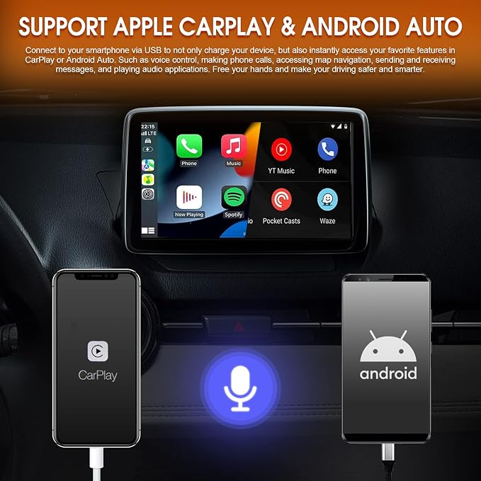 Carplay Adapter Auto Retrofit Kit Compatible with Mazda 2/3/6/CX3/CX5/CX9/MX5/FIAT 124 2014-2021 Carplay Adapter Interface Port Fits MZD Connect System TK78-66-9U0C 00008FZ34