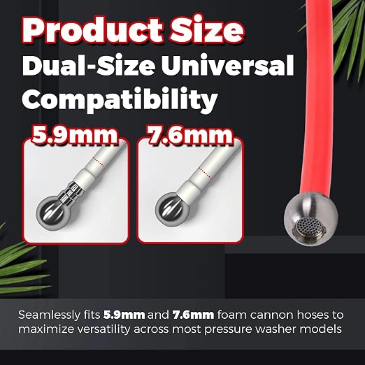5-Pack Stainless Steel Foam Cannon Straw Ball, Universal Weighted Ball Fit for 5.9mm & 7.6mm Foam Cannons Straw - Dense Mesh Bottom, Silver