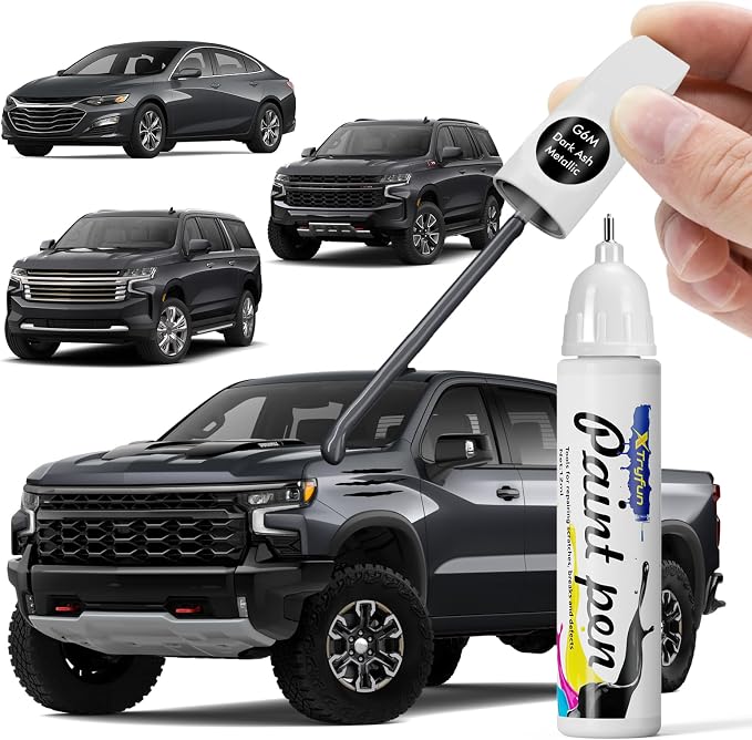 G6M/WA618G Dark Ash Metallic Touch Up Paint Compatible with Chevrolet, DIY Car Paint Scratch Repair, Quick & Easy Fix Automotive Scratch Repair for Chevy Silverado/Malibu/Tahoe