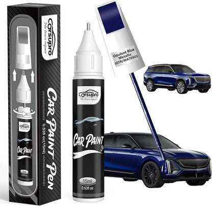 Opulent Blue Metallic(GTR/WA705U) for Cadillac Touch Up Paint Pen, 2 in 1 Car Scratch Remover with Pen Tip and Brush, Precise Color Match for Car Paint Scratch Repair, Quickly and Easily Fix Chips and Nicks