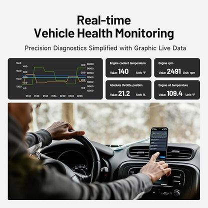 TOPDON Carpal OBD2 Scanner Bluetooth - Scanner for Car, AI-Assisted All System Diagnostic Tool for iOS & Android, Vehicle Health Check, 6 Maintenance Services, Smog Check, Repair Guide