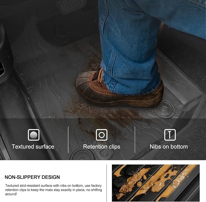Kiwi Master Floor Mats & Cargo Mat for 2018-2026 Jeep Wrangler JL 4-Door | Custom Fit, All Weather Mats, Heavy Duty TPE Floor Liners, Front Rear Trunk Set, Black