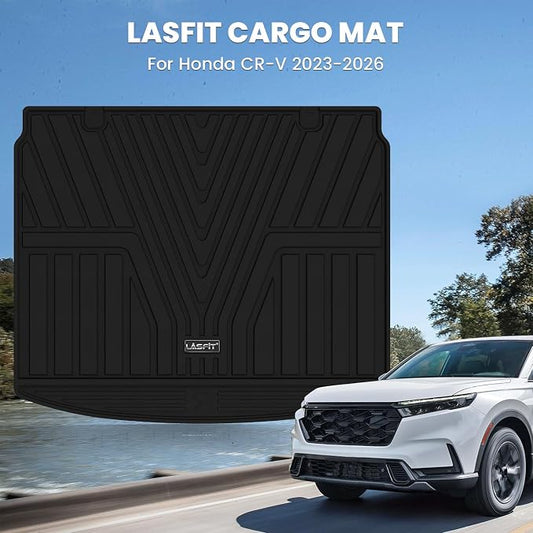 LASFIT Cargo Liner for Honda CR-V 2026 2025 2024 2023 (Gasoline & Hybrid & e:FCEV) All Weather TPE Car Trunk Mat (Upper Position), Cargo Only Black