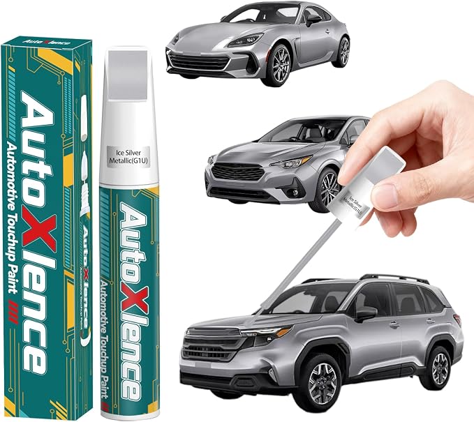 Ice Silver Metallic(G1U) Touch Up Paint Compatible with Subaru Car Paint Pen Scratch Repair Automotive Scratch Remover Fix Exact Color Match