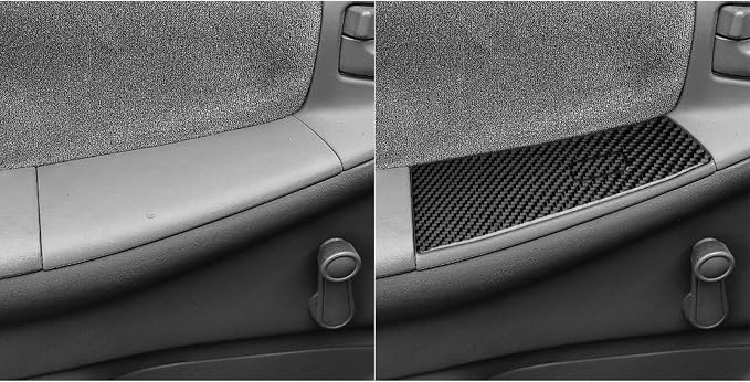 Black Real Carbon Fiber Accessories Car Window Lift Switch Trim Button Panel Kit Cover Interior Trim Sticker Decal for Toyota Corolla CE LE S 2003 2004 2005 2006 2007 2008/XRS 2005-2006 Sedan 8PCS -C
