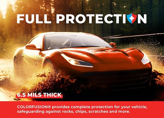 ColorFusion PPF by VViViD, Gloss Evil Red Dry Apply PPF Vinyl Car Wrap Roll 10ft x 5ft