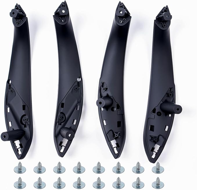 4PCS Door Handles Replacement for BMW 3 Series F30 4 Series F32 F80 F82 Inner Door Pull Strap Armrest Bracket Handle Kit Interior Trim for BMW 2013-2018 320 328 330 335 2014-2019 428 435 440 (Black)