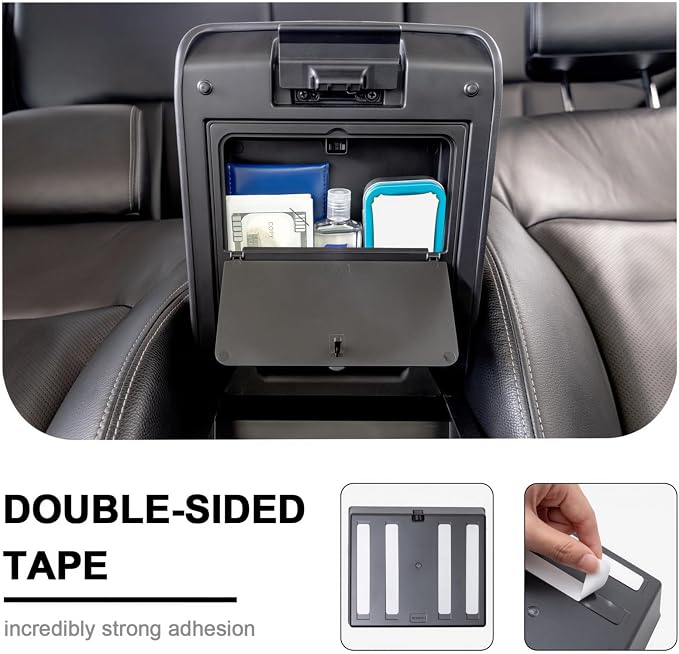 JDMCAR One-Touch Hidden Storage Box Compatible with Toyota 4Runner Accessories 2025 2026 Center Console Organizer