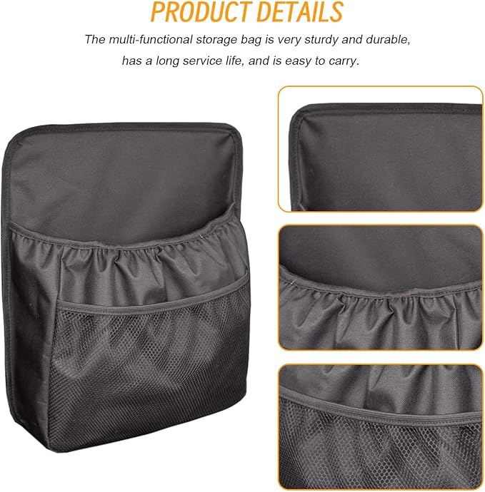 HZEL Car Trunk Organizer, Vehicle Backseat Hanging Storage Bag with Netting Pouch, Multifunctional Automotive Interior Seat Back Box Accessories, Universal for SUV, Sedan, Truck
