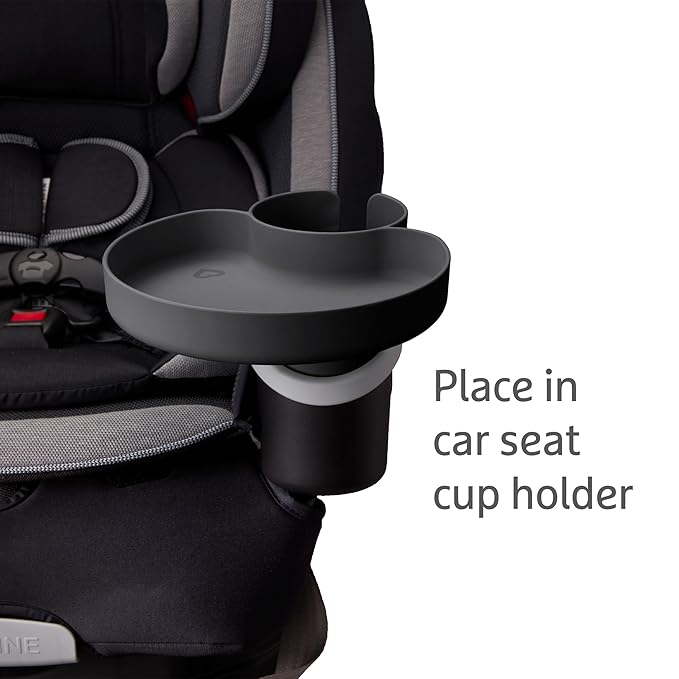Munchkin® Carseat Tray - Toddler Travel & Road Trip Accessory for Mess-Free Snacking in The Car, Grey (Pack of 2)