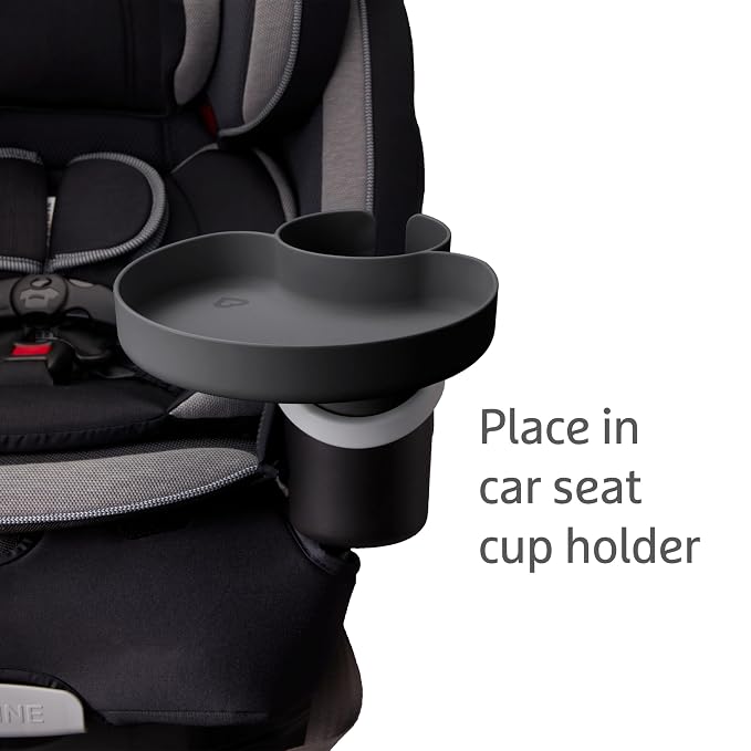 Munchkin® Carseat Tray - Toddler Travel & Road Trip Accessory for Mess-Free Snacking in The Car, Grey