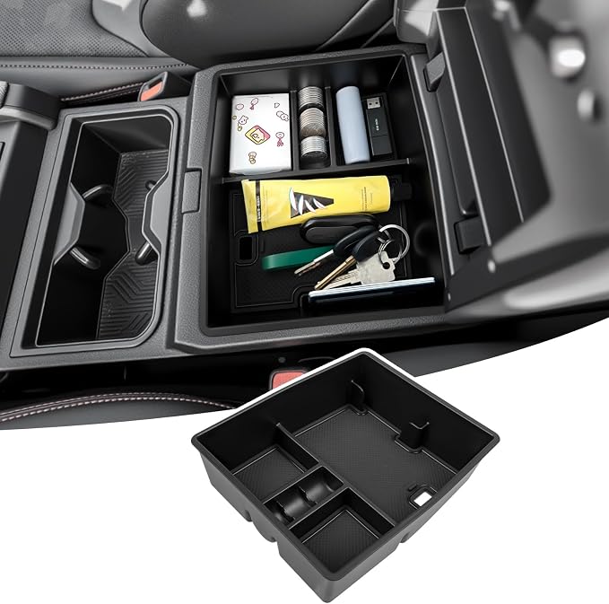 Console Organizer Fits for 2024 2025 2026 Toyota Tacoma Center Console Tray Armrest Storage Box Compatible with Tacoma Interior Accessories