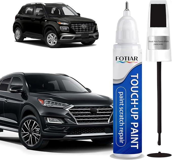 Black Noir/Space Black (NKA/MJB) Touch up Paint for Hyundai-Exact Match Scratch Repair Kit 2-In-1 Premium Car Paint Pen for Chips & Nicks