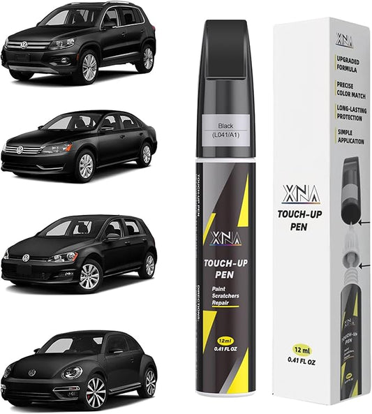XNA Black(L041/A1) for Volkswagen Touch Up Paint, Car Scratch Remover for Nicks and Chips Repair, 2-In-1 Quick & Easy Fix Car Scratch Repair Kit with Exact Color-Matched